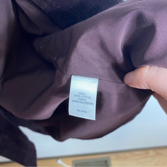 J.Jill Heritage Tumbled Coat Small Purple Chore Corduroy Hooded Button Jacket - Picture 8 of 9